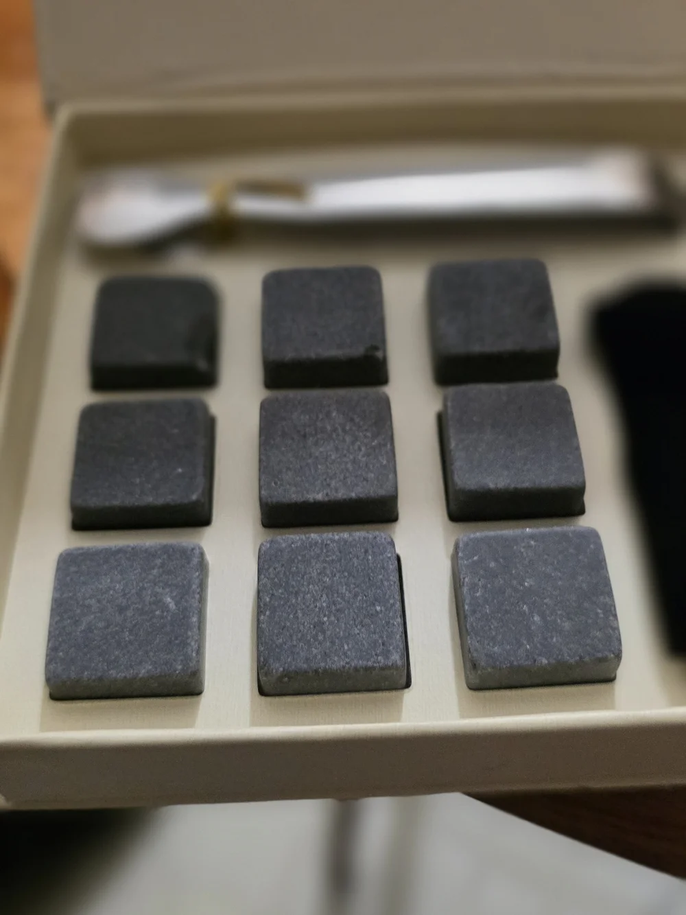 Chill Rocks Set of 9 Whiskey Stones - Soapstone (Cream)